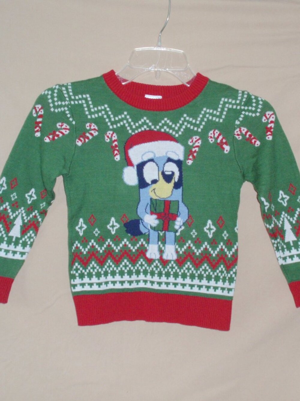 Bluey Boys Girls Unisex Christmas Print Holidays Sweater Sz 4t